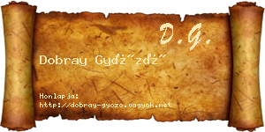 Dobray Győző névjegykártya